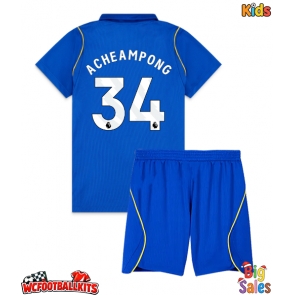 Chelsea Josh Acheampong #34 Replica Home Stadium Kit for Kids 2026-27 Short Sleeve (+ pants)